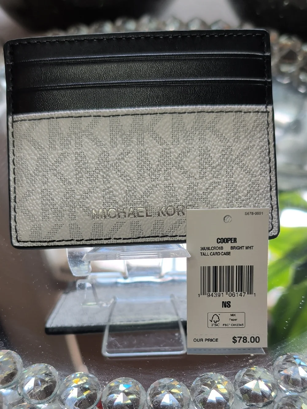 Michael Kors Cooper Signature Logo Tall Card Case NWT